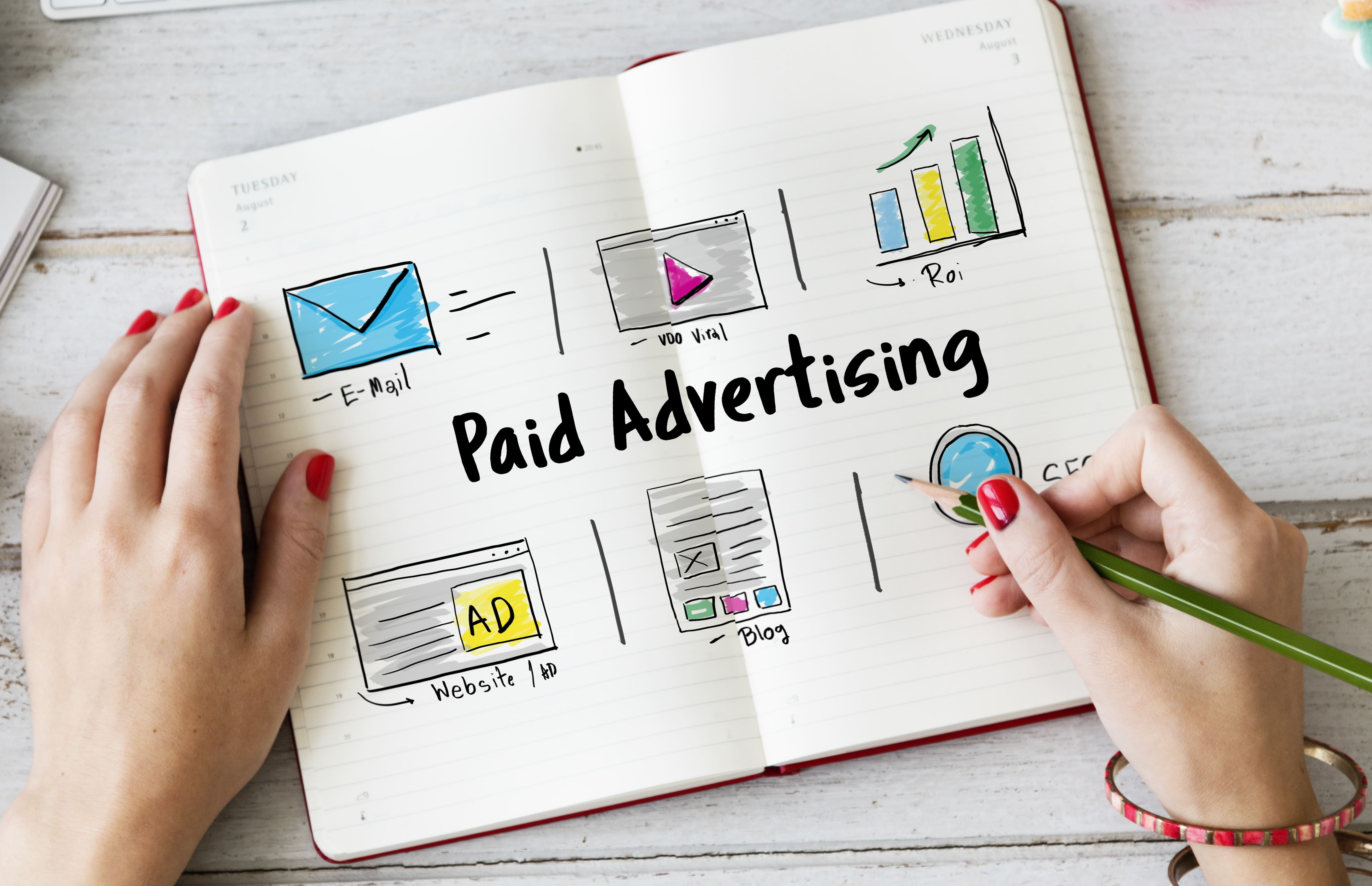 Examples of engaging Facebook and Instagram ad creatives displayed on mobile devices